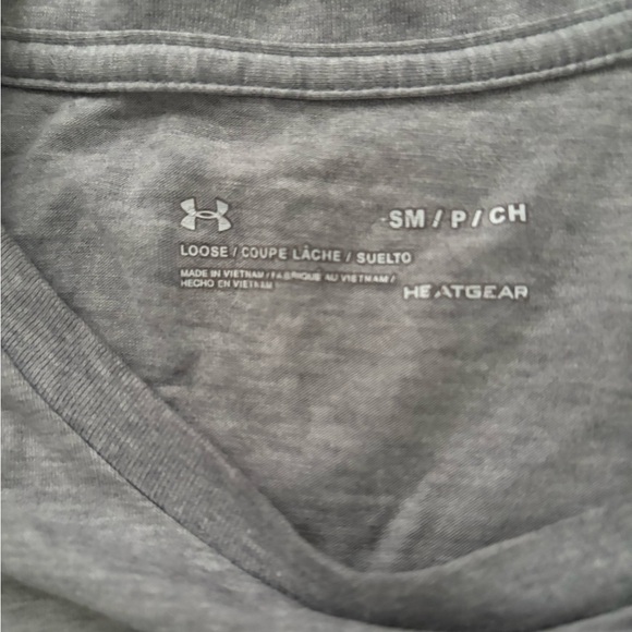 Men’s Grey Under Armor T Shirt Size Small - Picture 3 of 4